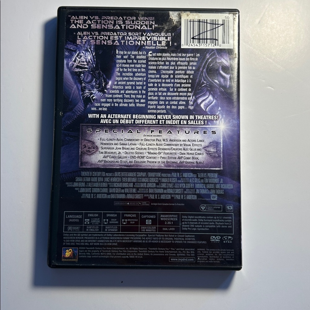 Alien vs. Predator DVD - Picture 2 of 2